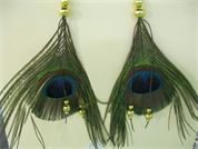 peacock feather earrings